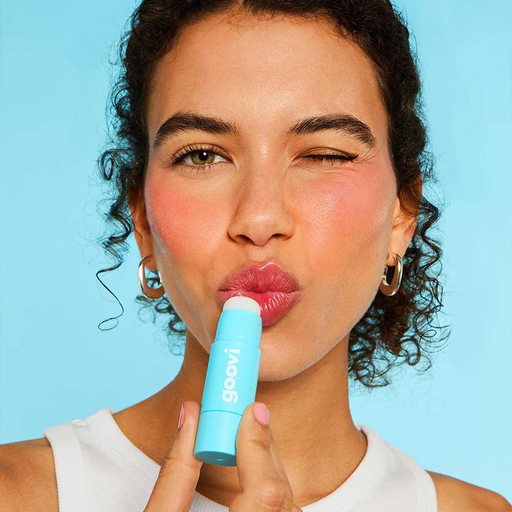 Goovi Lippenbalsam Mit Hyaluron – Für Weiche, Hydratisierte Lippen, Erdbeer-Duft, 96% Natürliche Inhaltsstoffe