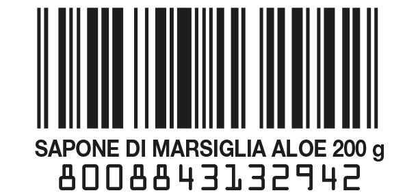 Barcode Marseille solid soap with Aloe